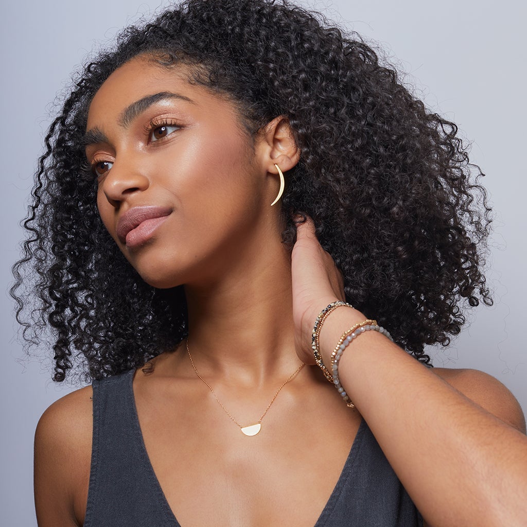 Scout Refined Collection Gibbous Slice Stud Citrus Hair Salon